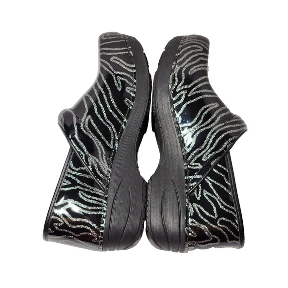 Dansko XP 2.0 Patent Leather Glitter Waves Clog Womens Size EU 38 US 7.5 8 Black - Picture 7 of 8